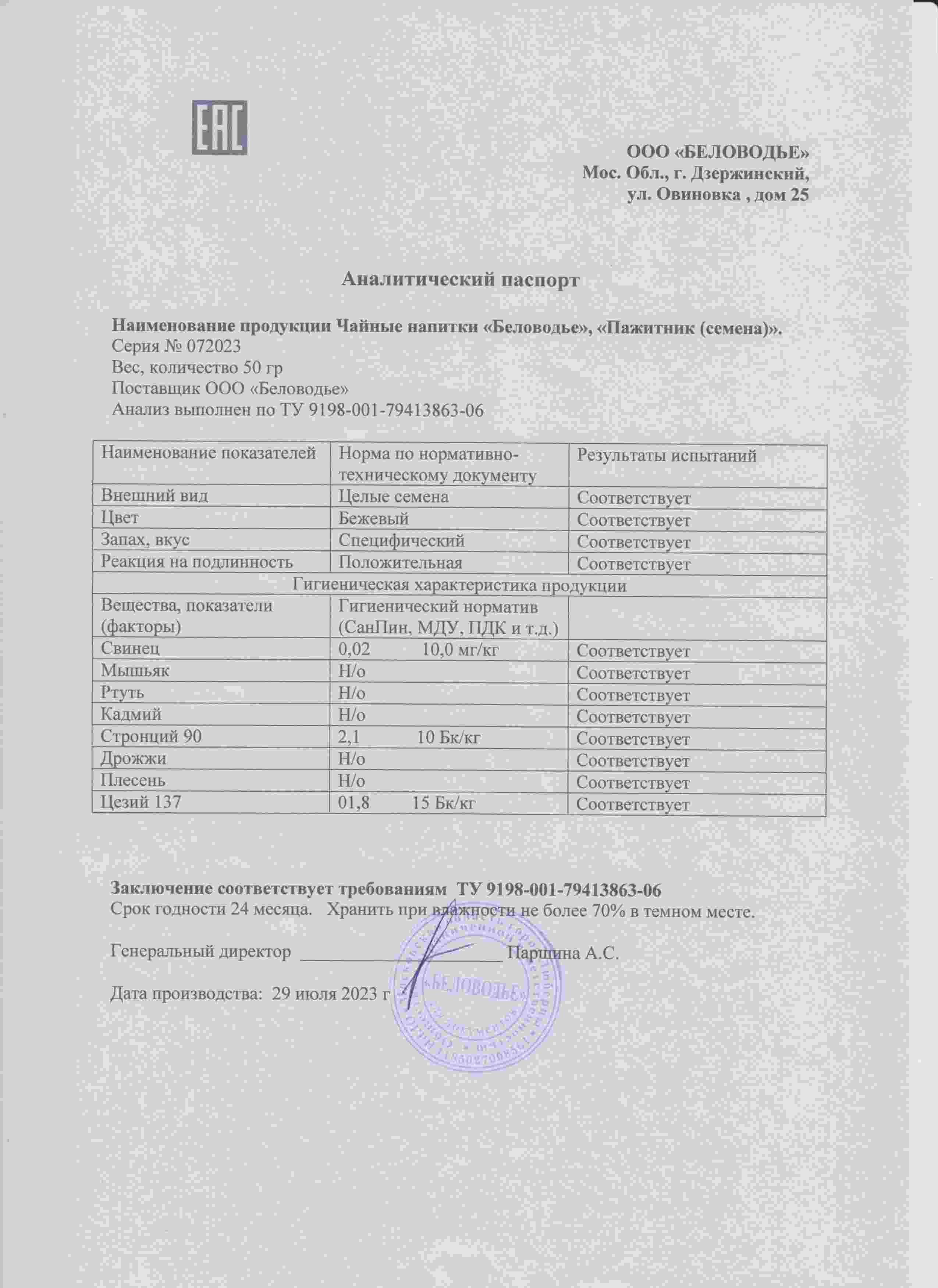 Паспорт №072023